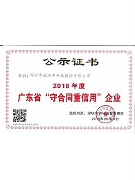 广东省守合同重信用企业