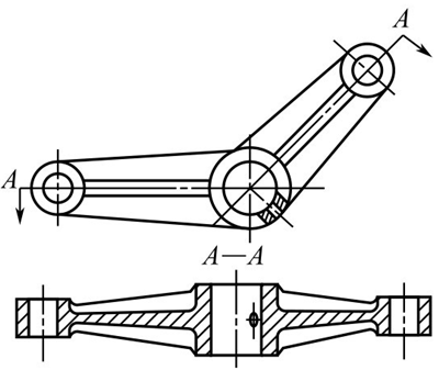 图1-34钣金加工件-旋转剖视图